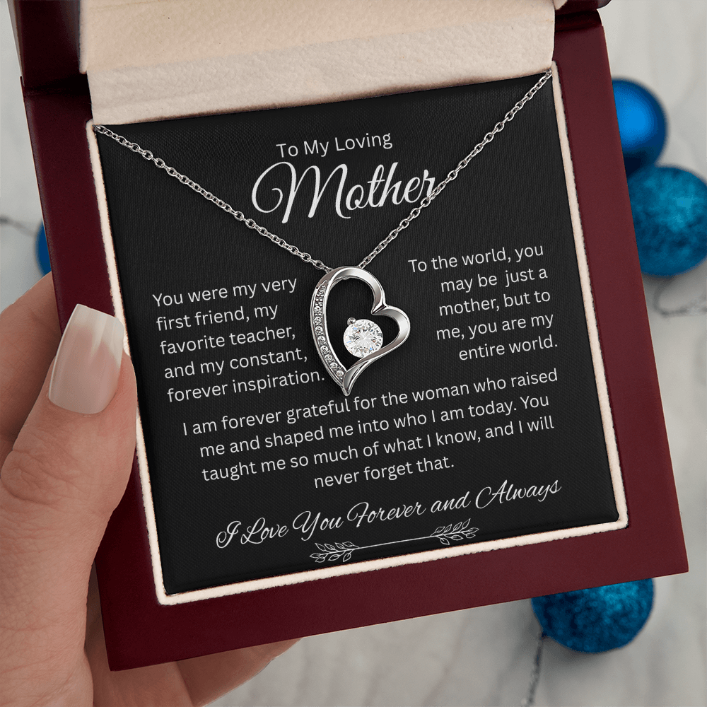 To My Loving Mother Forever Love Necklace