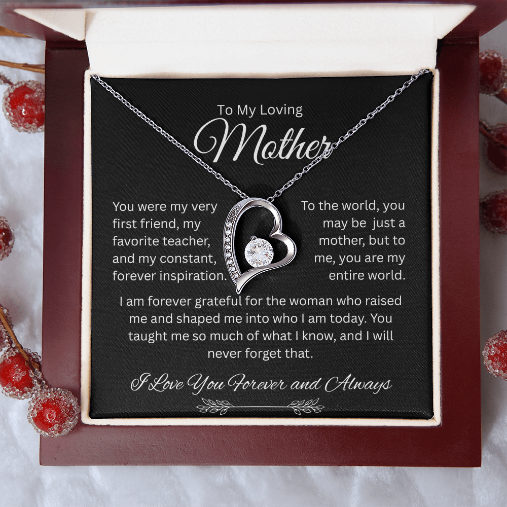 To My Loving Mother Forever Love Necklace