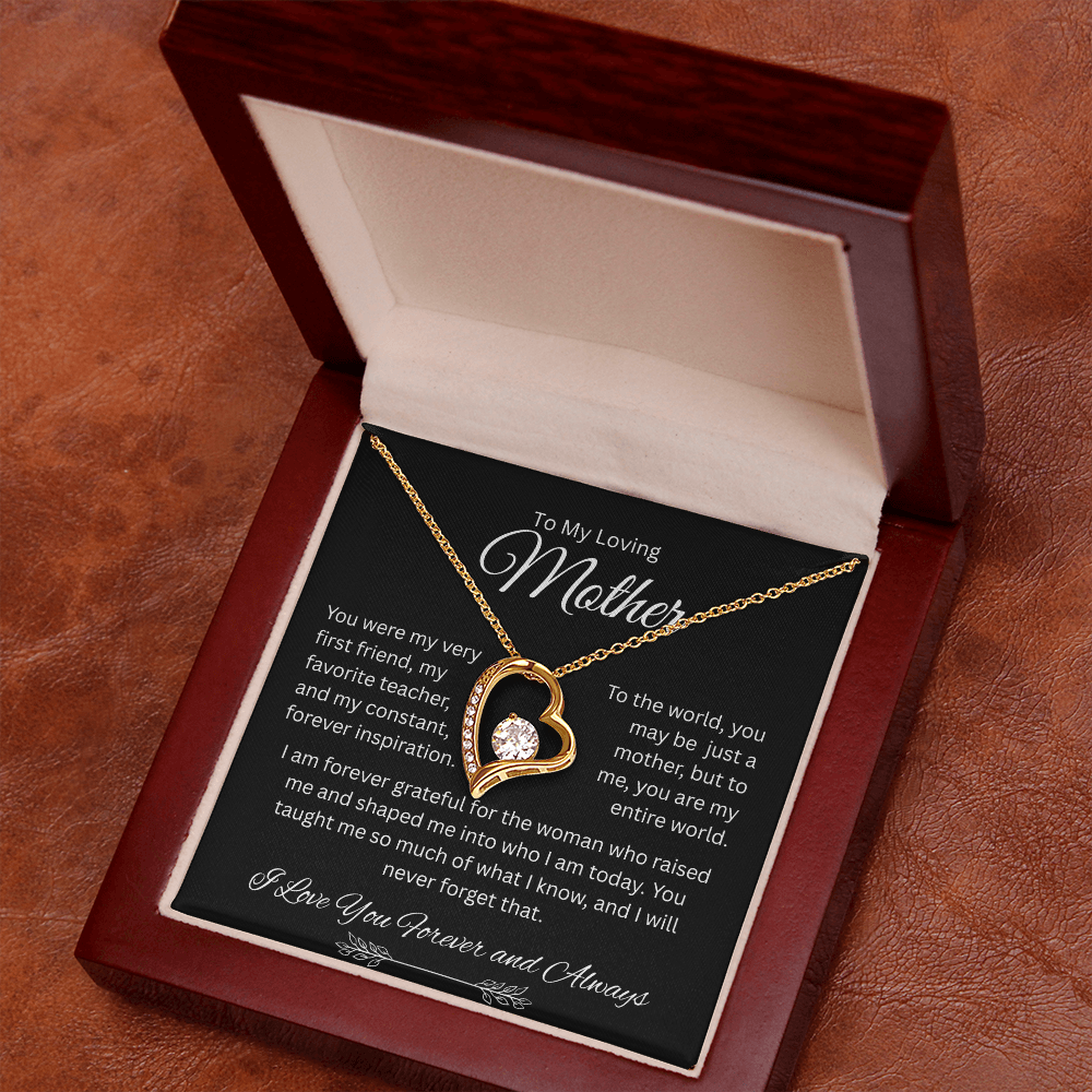 To My Loving Mother Forever Love Necklace