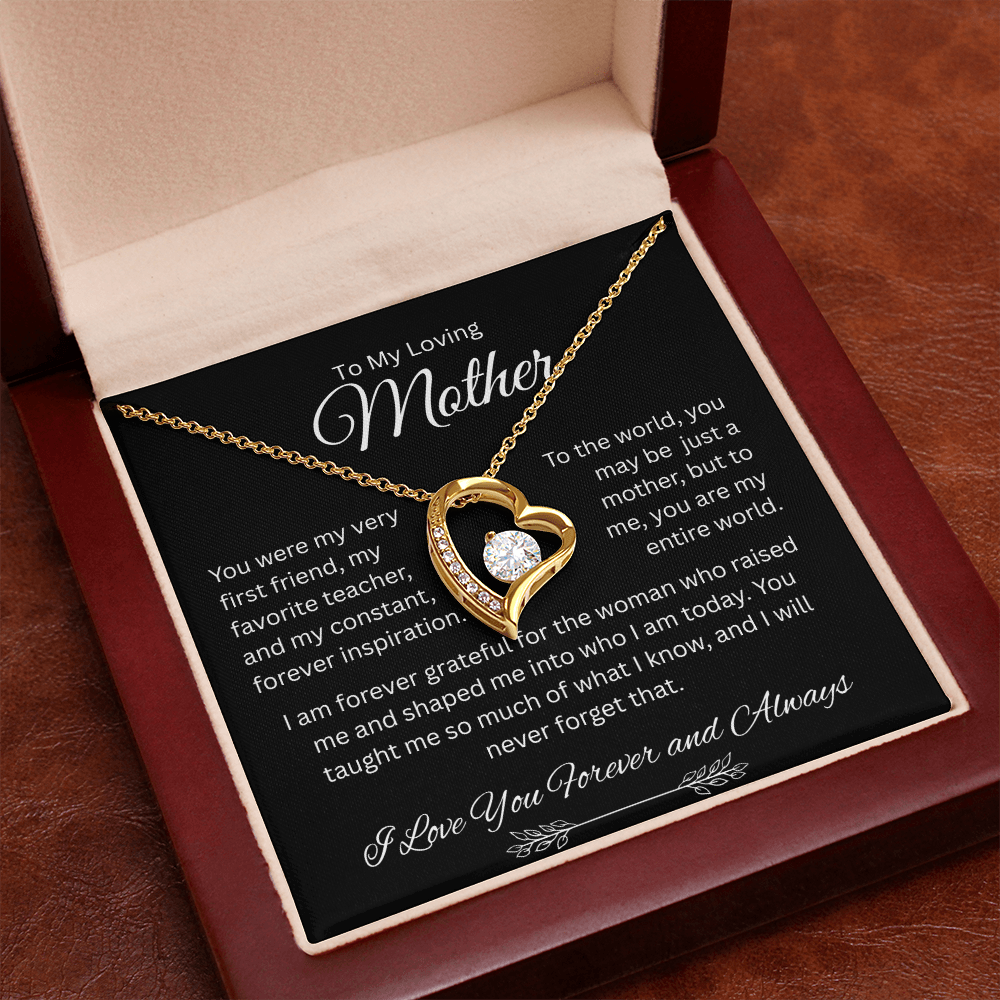 To My Loving Mother Forever Love Necklace