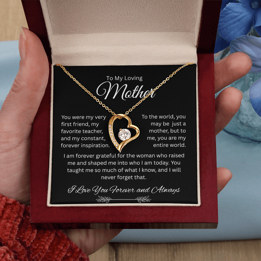 To My Loving Mother Forever Love Necklace