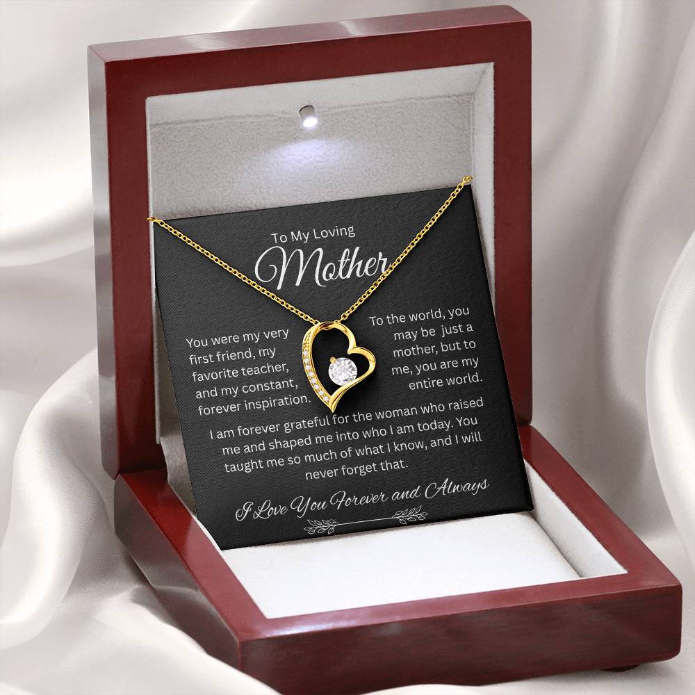 To My Loving Mother Forever Love Necklace