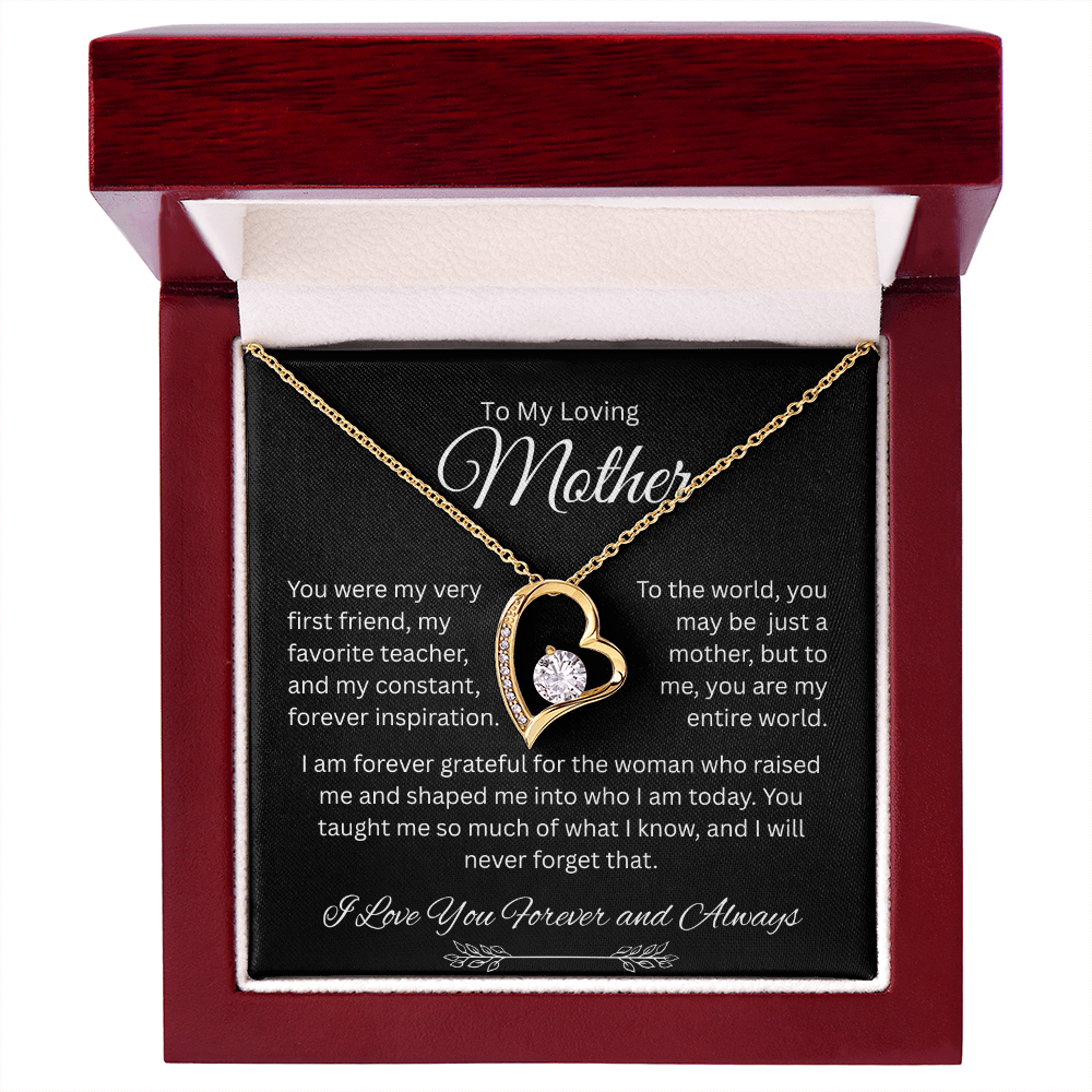 To My Loving Mother Forever Love Necklace