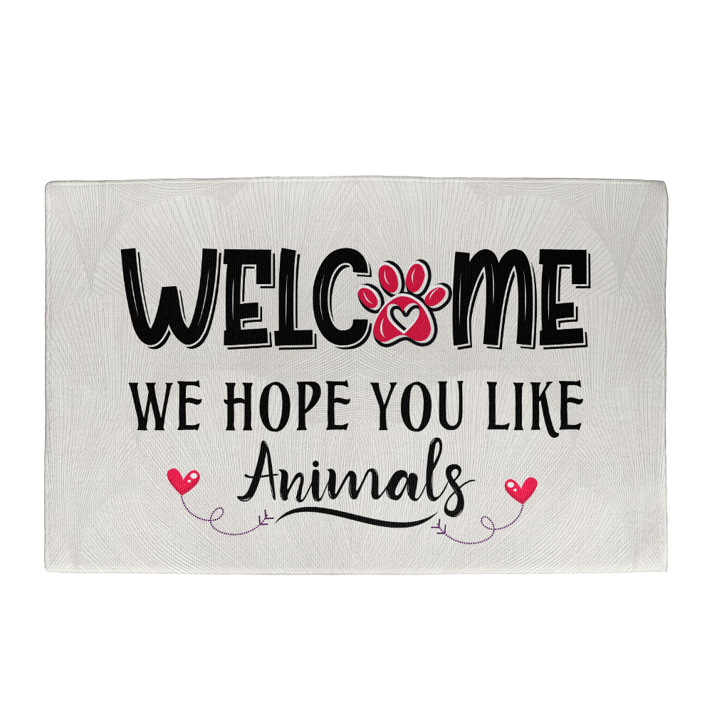 Welcome Mat We Hope You Like Animals Rug