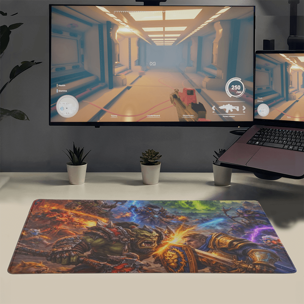 World of Warcraft inspired Horde vs Alliance Gaming Mat