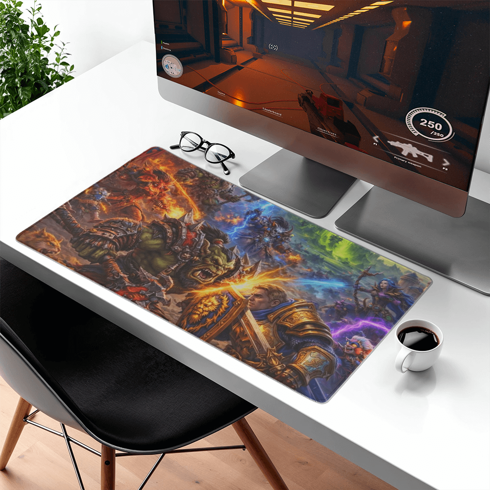 World of Warcraft inspired Horde vs Alliance Gaming Mat