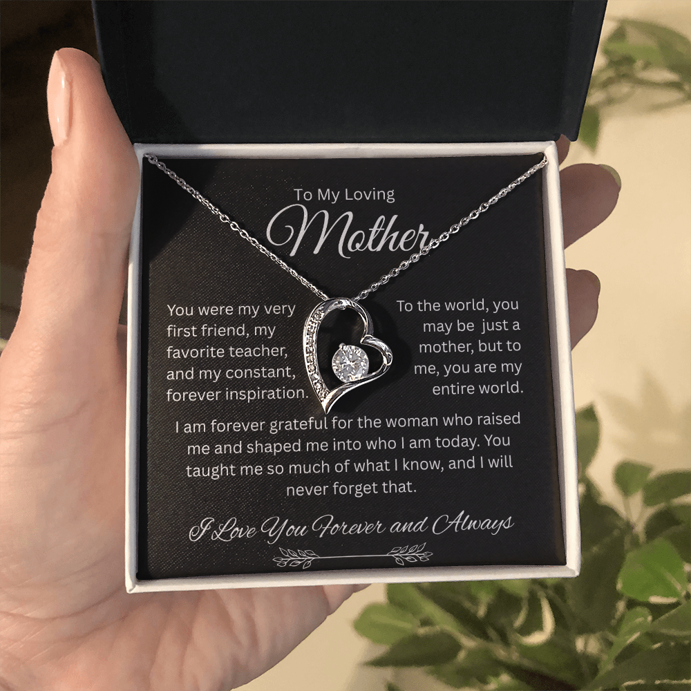 To My Loving Mother Forever Love Necklace