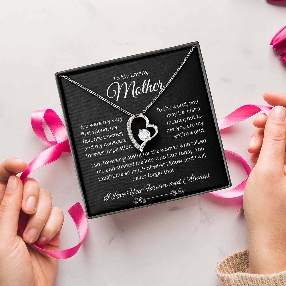 To My Loving Mother Forever Love Necklace