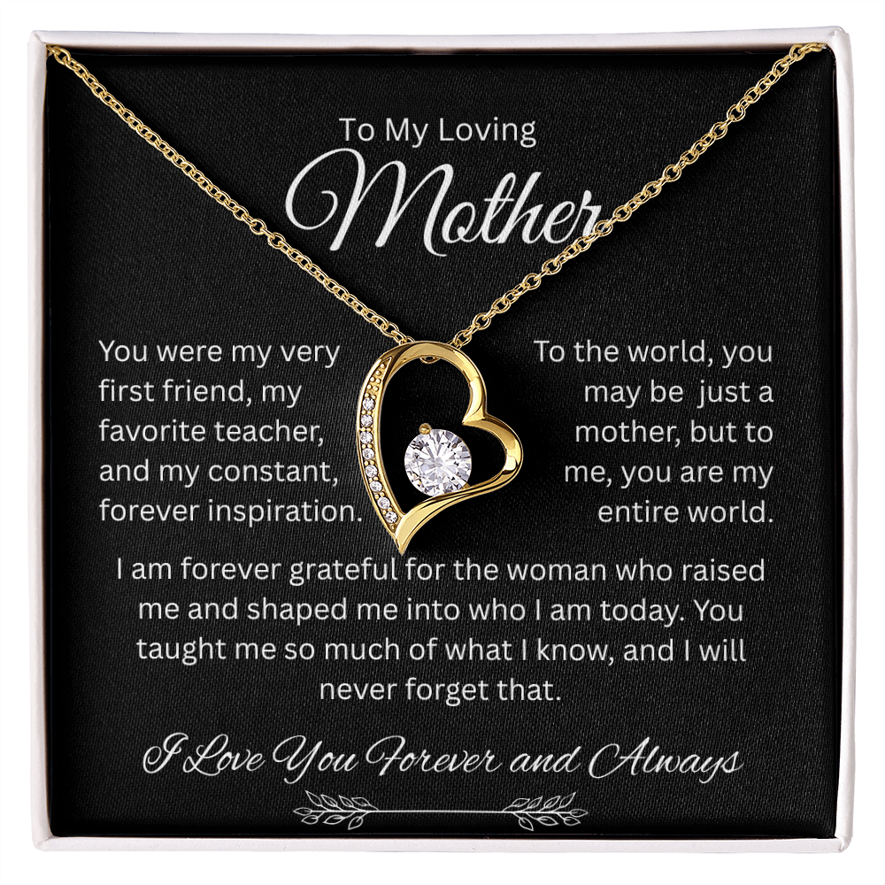 To My Loving Mother Forever Love Necklace