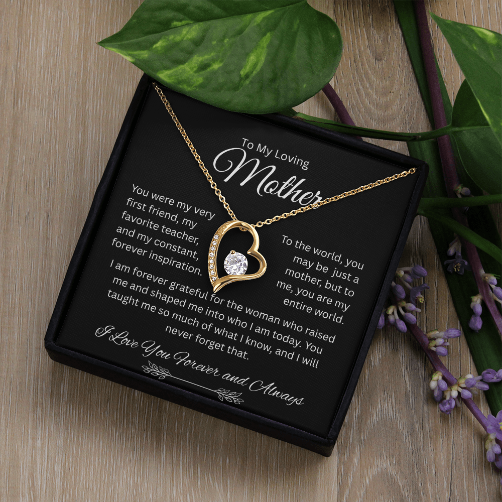 To My Loving Mother Forever Love Necklace
