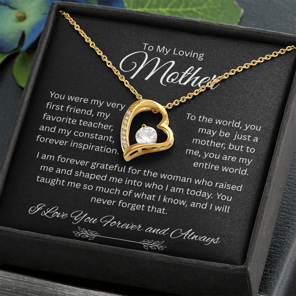 To My Loving Mother Forever Love Necklace